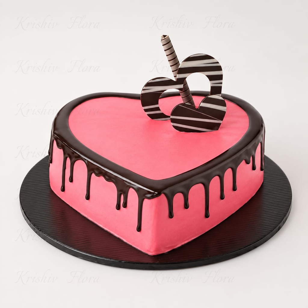 Strawberry Heart Cake 1kg